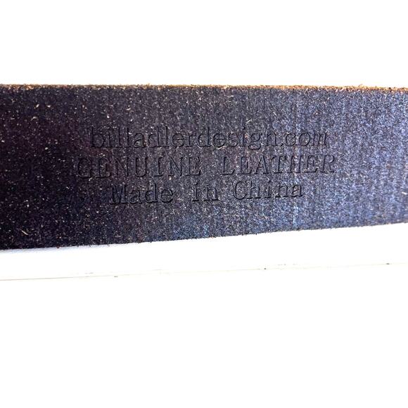 Bill Adler Mens Distressed Leather Belt Size 36 Brown Western Indie Grunge 23171 - Picture 8 of 9